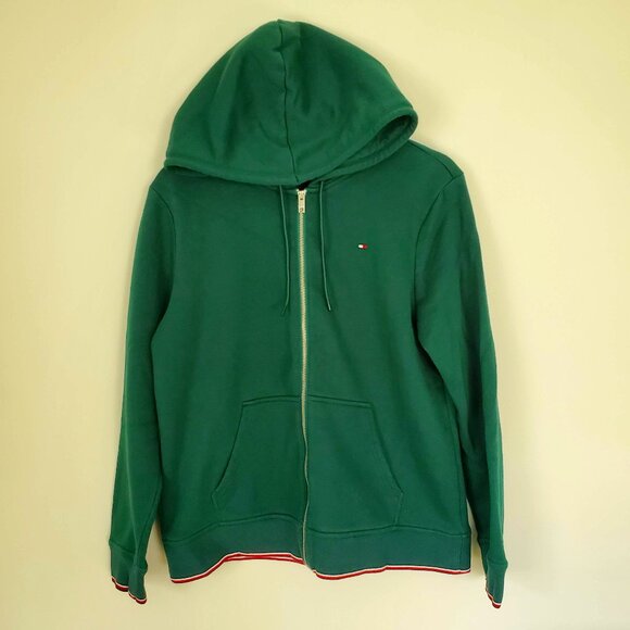 Tommy Hilfiger Forest Green Hoodie / Size L - Picture 2 of 9